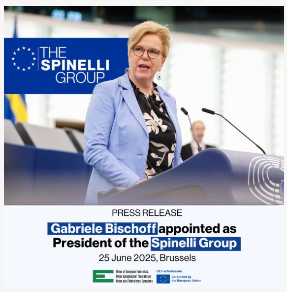 Gabriele Bischoff appointed as President of the Spinelli Group